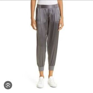 ATM Anthony Thomas Melillo Gray Silk Jogger Pants